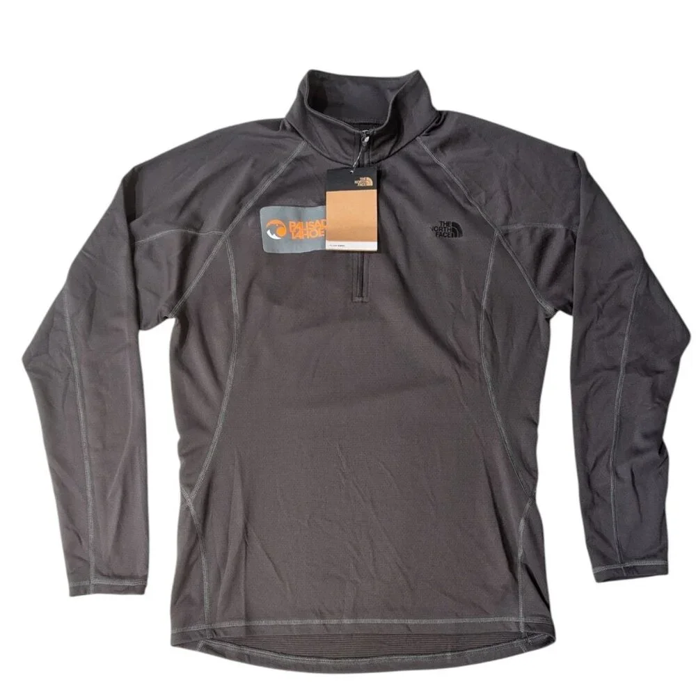 The North Face Palisades Tahoe Mens Graphite Gray Quarter Zip Pullover - Picture 2 of 6